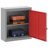 vidaXL Tool Cabinet with Shelf with Lock Red and Grey 50 x 20 x 55 cm