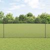 vidaXL Fence with Post Grey 1.4 x 50 m Steel and PVC