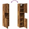 vidaXL Bathroom Hanging Cabinet Old Wood 30x30x130 cm Engineered Wood