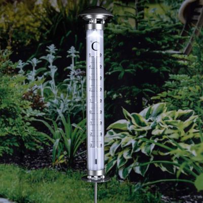 HI Solar Garden Thermometer Light