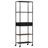 vidaXL Book Cabinet 60x35x180 cm Rough Mango Wood & Iron