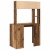 vidaXL Desk with Shelf Old Wood 91 x 50 x 149 cm Engineered Wood