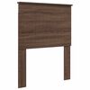 vidaXL Bed Frame with Headboard Brown Oak 75 x 190 cm Solid Pine Wood
