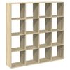 vidaXL Book Cabinet Sonoma Oak 137,5x29x137,5 cm Engineered Wood