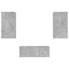 vidaXL 4 Piece TV Wall Units with LED Concrete Grey Engineered Wood