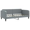 vidaXL Daybed with Trundle&Drawers without Mattress Light Grey 90x190 cm Single