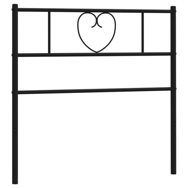 vidaXL Metal Replace Headboard Black 107 cm