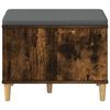 vidaXL Hall Bench with Cushion with Storage Smoked Oak 60 x 38 x 46 cm