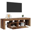 vidaXL TV Cabinet with LED Lights Old Wood 140x36.5x40 cm Engineered Wood
