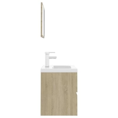 vidaXL Bathroom Furniture Set Sonoma Oak Engineered Wood