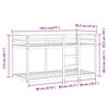 vidaXL Bunk Bed without Mattress Pink 90x190 cm Single Solid Wood Pine