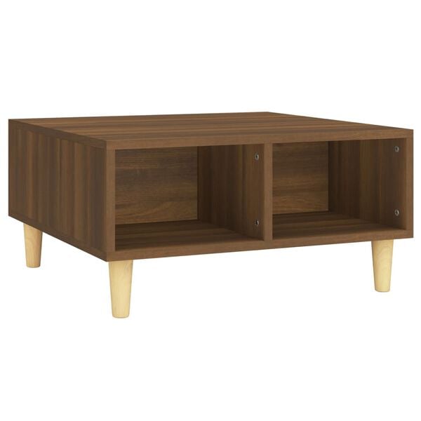 vidaXL Coffee Table Brown Oak 60x60x30 cm Engineered Wood