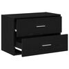vidaXL Cabinet with 2 Drawers Black Oak 60x31x40 cm Engineered Wood
