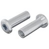 vidaXL Lock Nut 2 pcs Silver M6 x 25 mm Steel