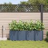 vidaXL Garden Planter 4 pcs Grey 160 x 40 x 52 cm Plastic