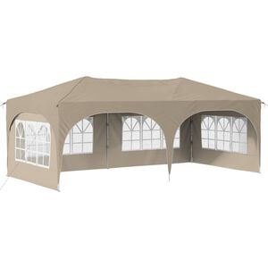 vidaXL Pop-up Party Tent 575 x 288 x 245 cm Cream Oxford Fabric