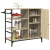 vidaXL Kitchen Trolley Sonoma Oak 87.5x38.5x84.5 cm Engineered Wood