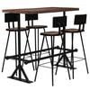 vidaXL Bar Set | Variety | Solid reclaimed wood with powder-coated steel