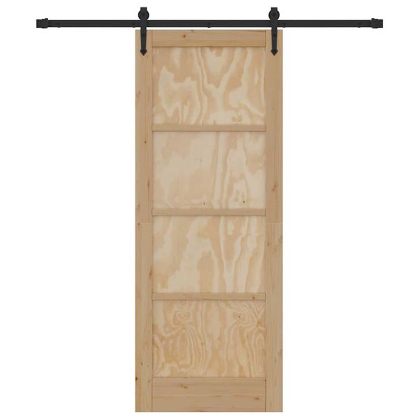 vidaXL Sliding Door ORKDAL Brown 78 x 202 cm Solid Pine Wood