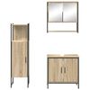 vidaXL Bathroom Furniture Set with Shelf 3 pcs Brown 60 x 30 x 60 cm