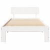 vidaXL Bed Frame with Headboard White 90 x 190 cm Solid Pine Wood