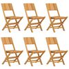 vidaXL Folding Garden Chairs 6 pcs 47x61x90 cm Solid Wood Teak