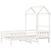 vidaXL Bed Frame with Roof without Mattress White 90x200 cm