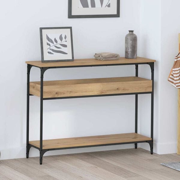 vidaXL Console Table Artisan oak 100 x 29 x 75 cm Engineered wood