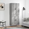 vidaXL Highboard Grey Sonoma 69.5x34x180 cm Engineered Wood