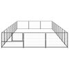vidaXL Dog Kennel Black 27 m&sup2; Steel