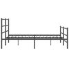 vidaXL Metal Bed Frame without Mattress with Footboard&nbsp;Black 200x200cm