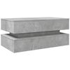 vidaXL Coffee Table with LED Lights Concrete Grey 90x50x40 cm