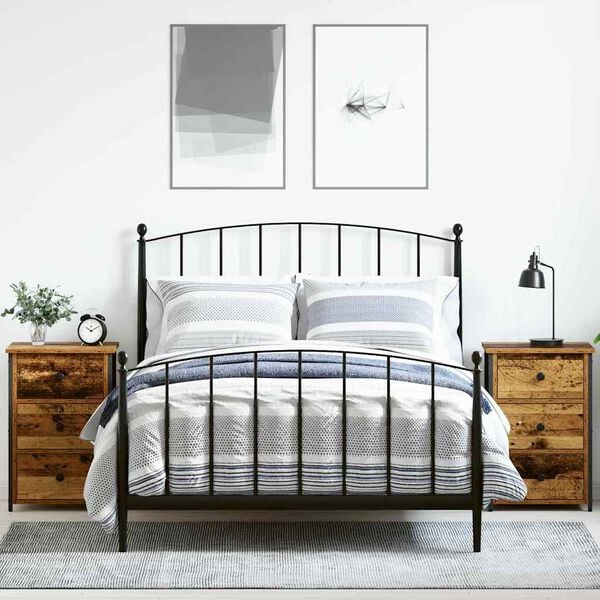 vidaXL Bedside Cabinet 2 pcs Brown 40 x 36 x 60 cm Solid Reclaim Wood