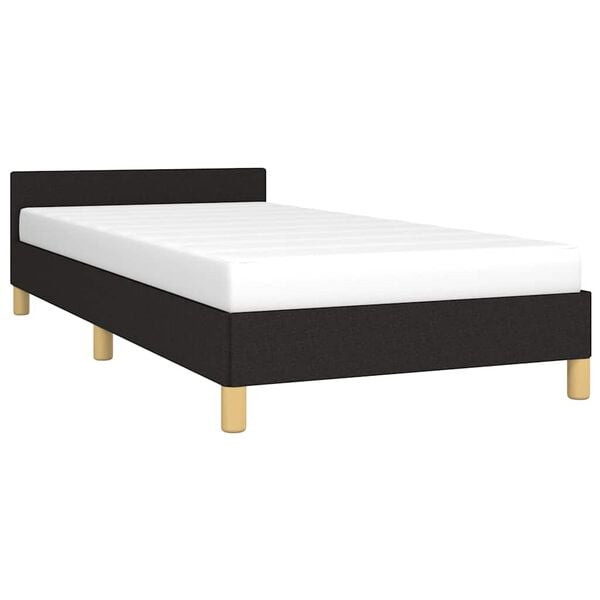 vidaXL Bed Frame without Mattress Black 90x190cm Single Fabric