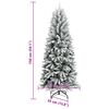 vidaXL Artificial Christmas Tree with 150 LEDs with Stand White 150 cm