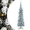 vidaXL Artificial Christmas Tree with 150 LEDs Green and white 120 cm