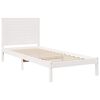 vidaXL Extra Long Bed Frame without Mattress White 90x220 cm Solid Wood