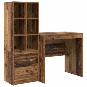 vidaXL Desk Old Wood 125.5 x 50 x 127 cm 2 pcs
