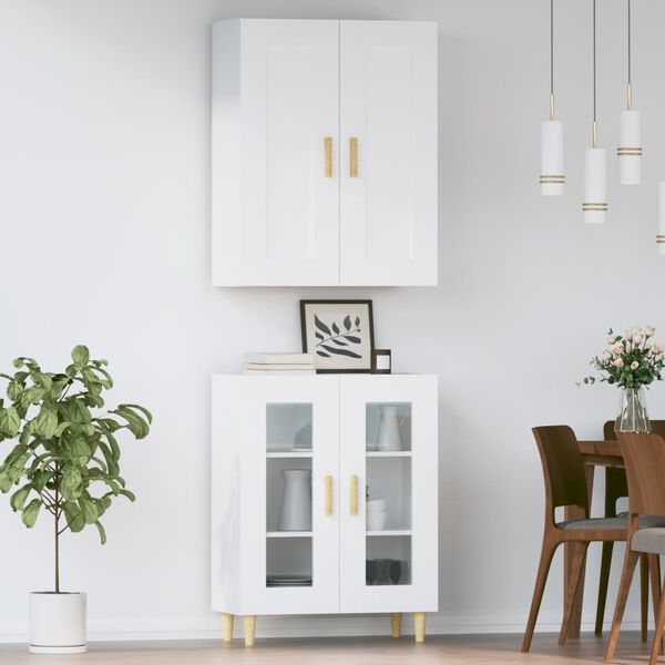 vidaXL Highboard White 69.5x34x180 cm Engineered Wood