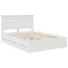 vidaXL Bed Frame with Drawer White 140 x 190 cm Engineer Wood