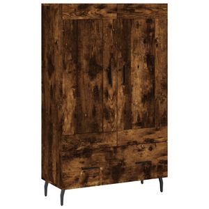 vidaXL Highboard Smoked Oak 69.5x31x115 cm Engineered Wood