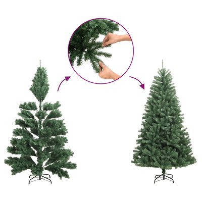vidaXL Artificial Half Christmas Tree with Stand Silver 240 cm PET