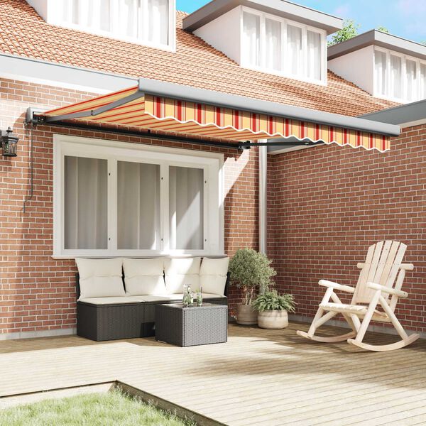 vidaXL Awning Yellow and Orange 350 x 250 x 165 cm