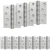 vidaXL Hinge 16 pcs 100 x 78 x 13 mm Silver Steel