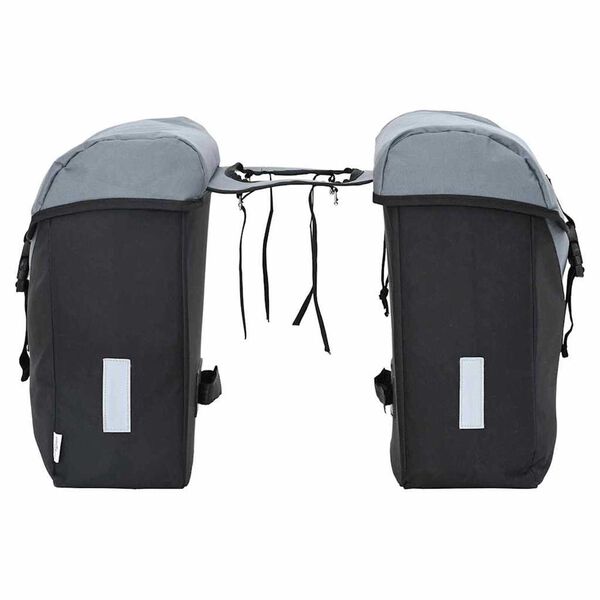 vidaXL Bicycle Bag Black and Grey 15.5 x 31.5 x 40 cm Polyester