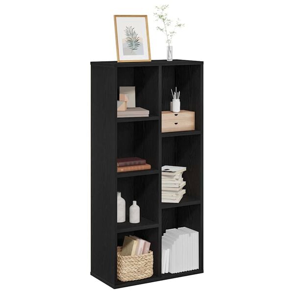 vidaXL Bookcase Black Oak 50 x 25 x 102 cm