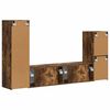 vidaXL TV Cabinet Set Wall-mounted 4 pcs Smoked Oak Engineered Wood