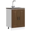 vidaXL Sink Base Cabinet Kalmar Brown Oak 60x46x81.5 cm Engineered Wood