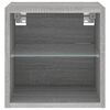 vidaXL TV Wall Cabinets with LED Lights 2 pcs Grey Sonoma 30x28.5x30 cm