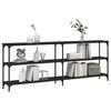 vidaXL Console Table Black 200x29x75 cm Engineered Wood